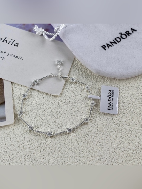 Pandora Jewelry - Pandora Silver Starlet Bracelet with Sparkling Accents